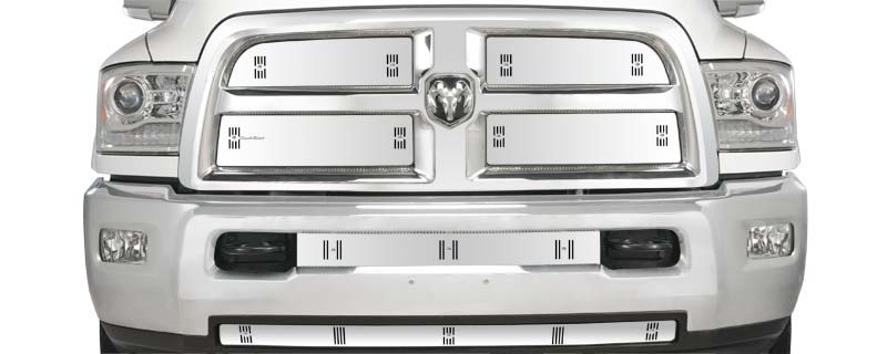 2013-2017 Dodge Ram 2500-3500 Chrome Perforated Grill, Bumper Screen Included