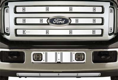 2005-2007 Ford F250-550 Super Duty (Except XL) / 2005-06 Excursion, With Fog Lights, Bumper Screen Included