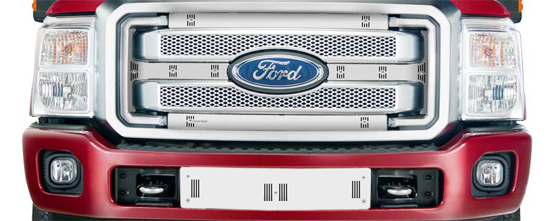 2013-2016 Ford F250-F450 Super Duty Platinum without Licence Plate, Bumper Screen Included