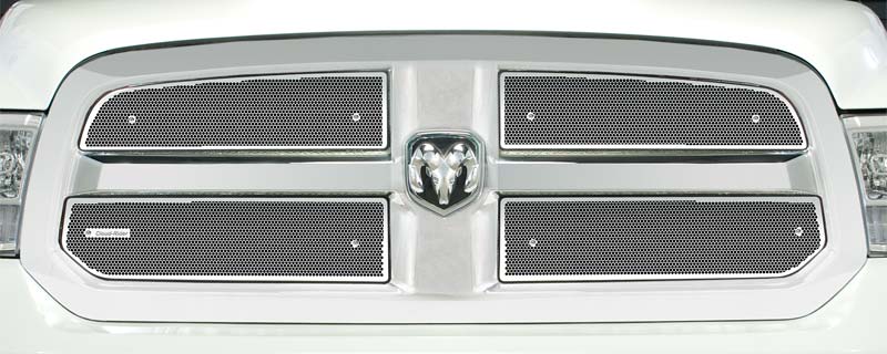 2013-2018 Dodge Ram 1500 With Angled Mesh Grill, Upper Screen Only