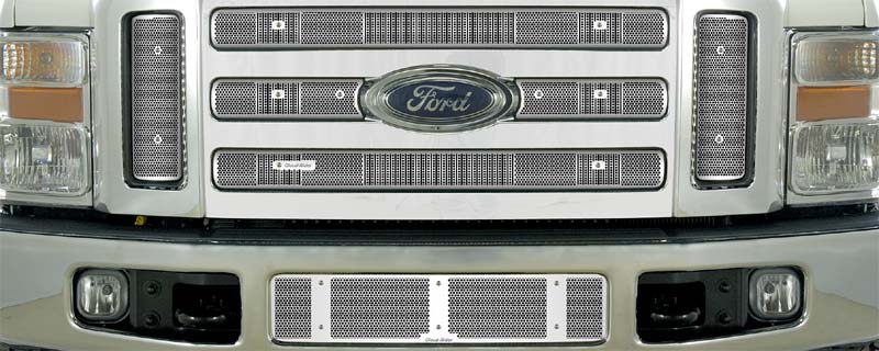 2008-2010 Ford F250-550 Super Duty (Except Billet Style Grill), Without Licence Plate, Bumper Screen Included