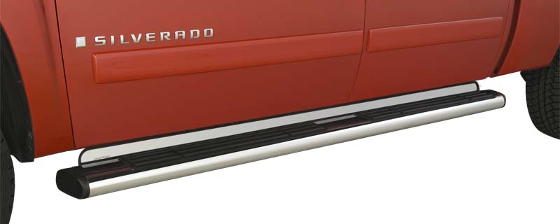 2007-2013 Chev Silverado 1500-3500 / 2014 Chev Silverado 2500-3500 / 2007-13 GMC Sierra 1500-3500 / 2014 GMC Sierra 2500-3500, Crew Cab 4WD OEM 6" Oval Step Bar - Stainless Steel Step Board Filler