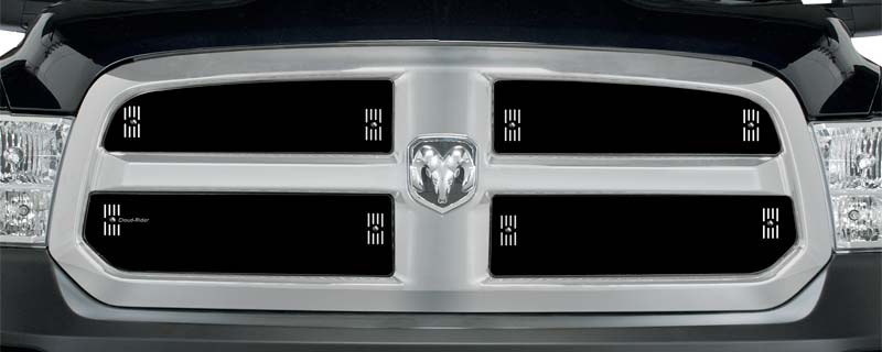 2013-2018 Dodge Ram 1500 With Black Honeycomb Grill, Upper Screen Only