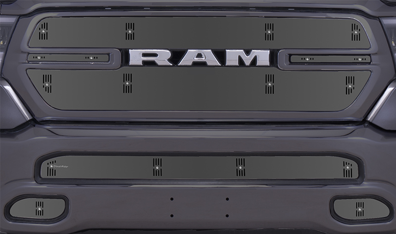2019-2021 Dodge Ram 1500 Sport & Big Horn with Bar Grille, without Upper Front Camera & without Park Sensor, Bumper Screen Included