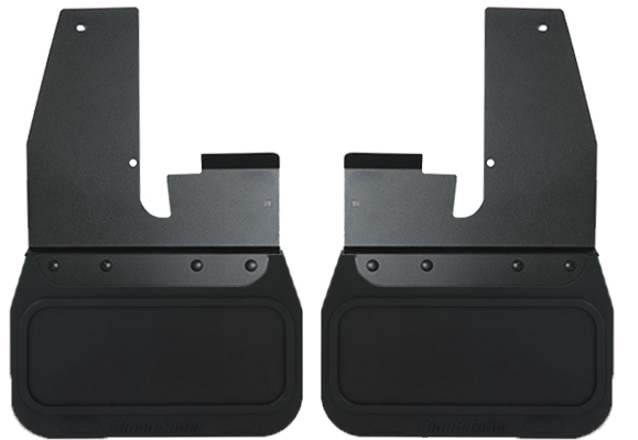2019-2024 Dodge Ram 2500/3500 Front Kickback - Black Powdercoated Steel, 14" Advantage Flap without Stainless Insert