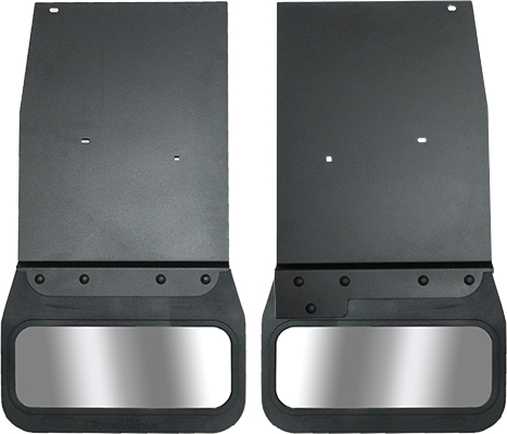 2019-2024 Dodge Ram 2500/3500 Rear Kickback - Black Powdercoated Steel, 14" Advantage Flap with Stainless Insert