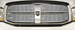 [24-380] 2006-2008 Dodge Ram 1500-3500 / 2009 Dodge Ram 2500-3500, Bar Grill With Chrome Trim, Without Factory Bug Deflector, Upper Screen Only