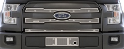 [24-4318] 2015-2017 Ford F150 Lariat & King Ranch (3 Bar Grill), Without Appearance Package, Without Technology Package, Without Licence Plate, With Block Heater, Bumper Screen Included