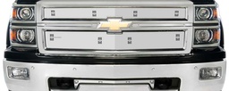 [25-1056] 2014-2015 Chev Silverado 1500 Honeycomb Grill Without Badge,Without Licence Plate, With Tow Hooks, Bumper Screen Included